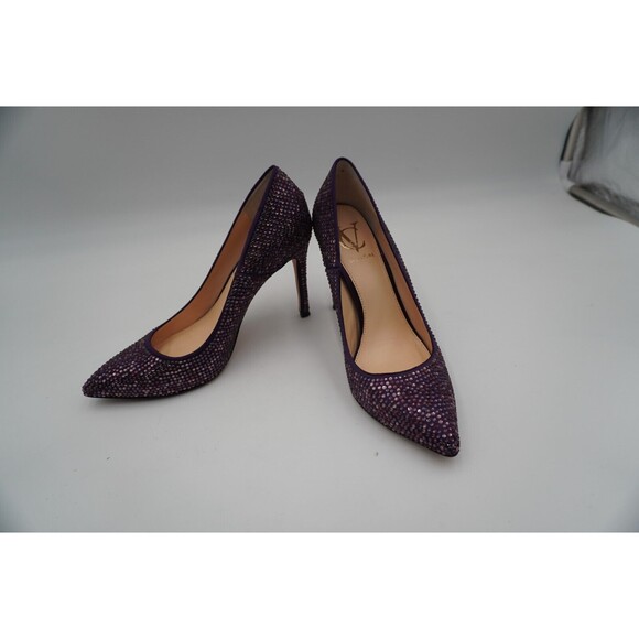 VC Signature “Precious” Purple Embellished Heels Size 7B - Picture 8 of 11